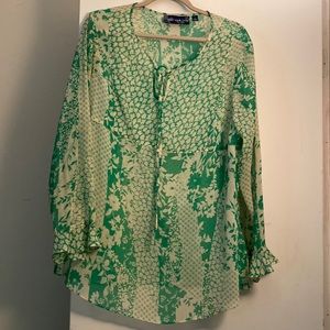 Susan Graver floral blouse